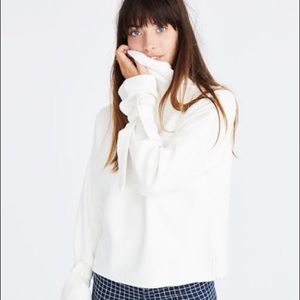 Madewell Mockneck Tie-Cuff Top